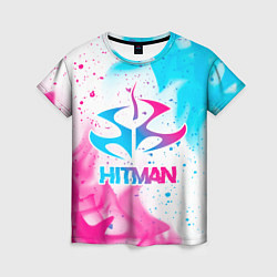 Футболка женская Hitman neon gradient style, цвет: 3D-принт