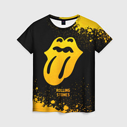 Футболка женская Rolling Stones - gold gradient, цвет: 3D-принт