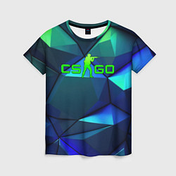 Футболка женская CSGO blue green gradient, цвет: 3D-принт