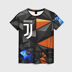 Женская футболка Juventus orange black style