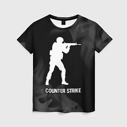 Футболка женская Counter Strike glitch на темном фоне, цвет: 3D-принт