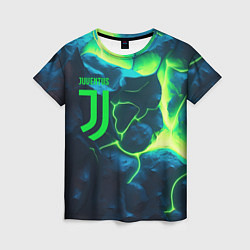 Футболка женская Juventus green neon, цвет: 3D-принт