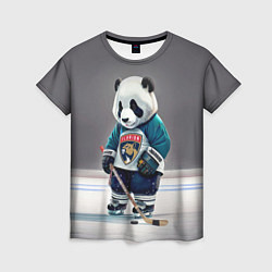 Футболка женская Panda striker of the Florida Panthers, цвет: 3D-принт