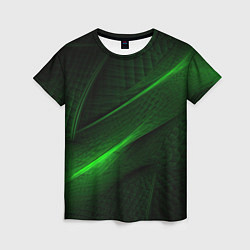 Футболка женская Green neon lines, цвет: 3D-принт