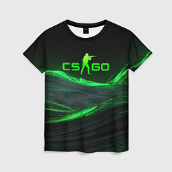 Футболка женская CSGO neon green logo, цвет: 3D-принт
