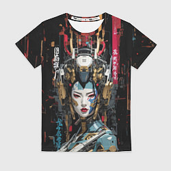 Футболка женская Японская девушка-андроид, цвет: 3D-принт