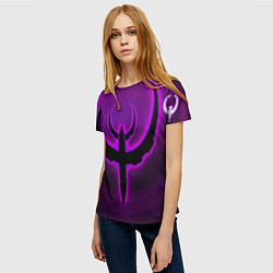 Футболка женская Quake фиолетовый, цвет: 3D-принт — фото 2