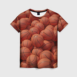 Футболка женская Узор с баскетбольными мячами, цвет: 3D-принт
