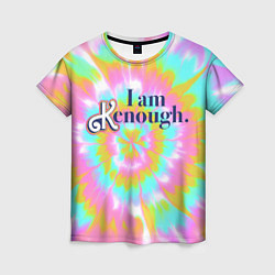 Футболка женская I am Kenough - retro tie-dye, цвет: 3D-принт