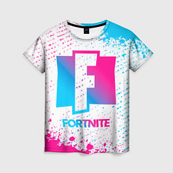 Футболка женская Fortnite neon gradient style, цвет: 3D-принт