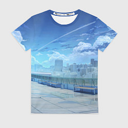 Женская футболка Love Money Rock-n-Roll крыша школы