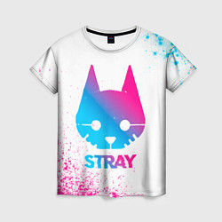 Женская футболка Stray neon gradient style