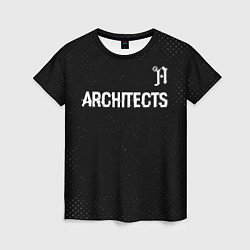 Футболка женская Architects glitch на темном фоне: символ сверху, цвет: 3D-принт