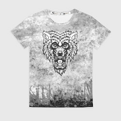 Футболка женская Texture - Злой волк, цвет: 3D-принт