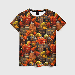 Футболка женская Осенний город на горе, цвет: 3D-принт