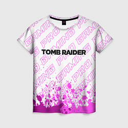 Женская футболка Tomb Raider pro gaming посередине
