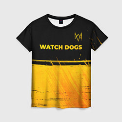 Футболка женская Watch Dogs - gold gradient посередине, цвет: 3D-принт