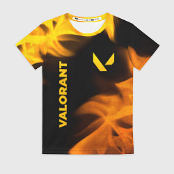 Футболка женская Valorant - gold gradient вертикально, цвет: 3D-принт