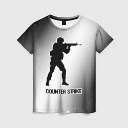 Женская футболка Counter Strike glitch на светлом фоне