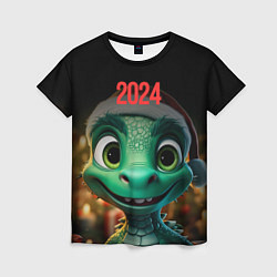 Футболка женская Новогодний дракон, цвет: 3D-принт