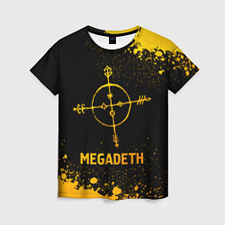 Футболка женская Megadeth - gold gradient, цвет: 3D-принт