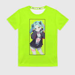 Футболка женская Ребекка из Cyberpunk: Edgerunners, цвет: 3D-принт