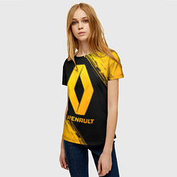 Футболка женская Renault - gold gradient, цвет: 3D-принт — фото 2