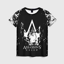 Футболка женская Assassins Creed белые краски, цвет: 3D-принт