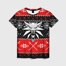 Футболка женская The Witcher christmas sweater, цвет: 3D-принт