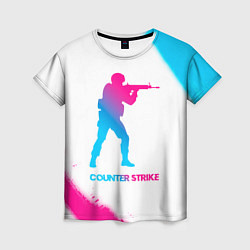 Футболка женская Counter Strike neon gradient style, цвет: 3D-принт