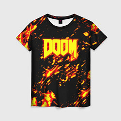 Футболка женская Doom огненный стиль ад марса, цвет: 3D-принт