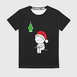 Футболка женская В ожидании нового года - 2024, цвет: 3D-принт