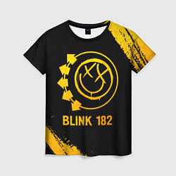 Футболка женская Blink 182 - gold gradient, цвет: 3D-принт