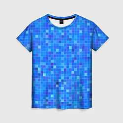 Футболка женская Голубая мозаика, цвет: 3D-принт