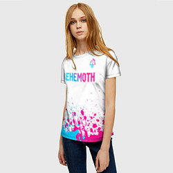 Футболка женская Behemoth neon gradient style посередине, цвет: 3D-принт — фото 2