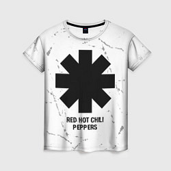 Футболка женская Red Hot Chili Peppers glitch на светлом фоне, цвет: 3D-принт