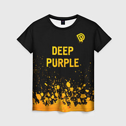 Футболка женская Deep Purple - gold gradient посередине, цвет: 3D-принт