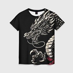 Футболка женская Japanese dragon - irezumi - art, цвет: 3D-принт