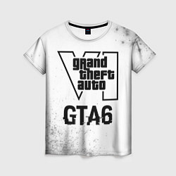 Женская футболка GTA6 glitch на светлом фоне