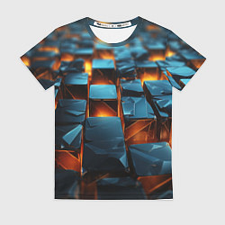 Футболка женская Темные плитки в лаве, цвет: 3D-принт