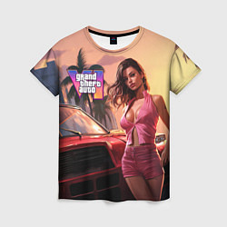 Футболка женская GTA 6 girl vice city, цвет: 3D-принт