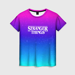 Футболка женская Stranger Things gradient colors, цвет: 3D-принт