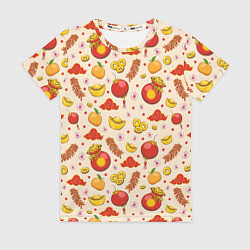 Футболка женская Символы богатства в паттерне, цвет: 3D-принт