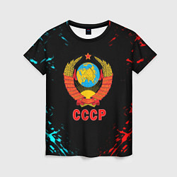 Футболка женская Моя страна СССР краски, цвет: 3D-принт