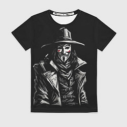 Футболка женская Гай фокс на чёрном фоне, цвет: 3D-принт