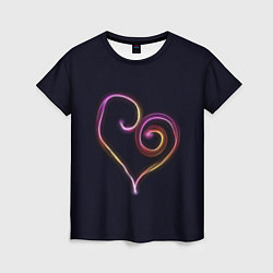 Женская футболка Неоновое сердечко
