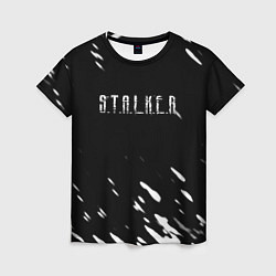 Женская футболка Stalker искры белые