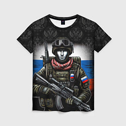 Футболка женская Солдат России, цвет: 3D-принт
