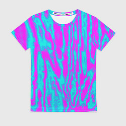 Женская футболка Абстрактные полосы неоновый