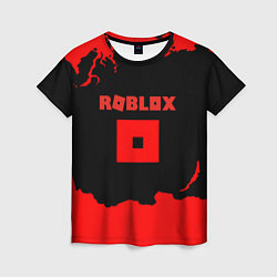 Футболка женская Roblox краски красные, цвет: 3D-принт